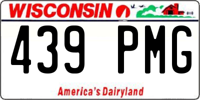 WI license plate 439PMG