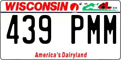 WI license plate 439PMM