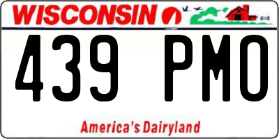 WI license plate 439PMO