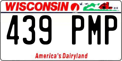 WI license plate 439PMP