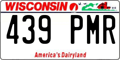 WI license plate 439PMR