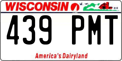 WI license plate 439PMT