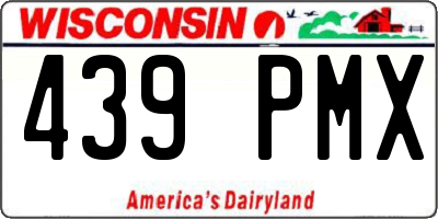 WI license plate 439PMX