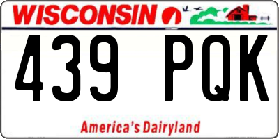 WI license plate 439PQK