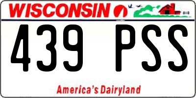 WI license plate 439PSS