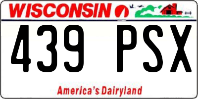 WI license plate 439PSX