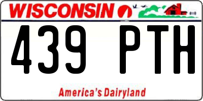 WI license plate 439PTH