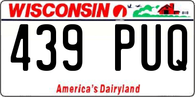 WI license plate 439PUQ