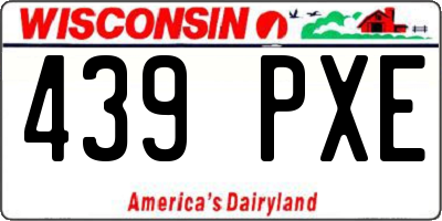WI license plate 439PXE