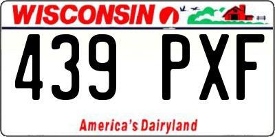 WI license plate 439PXF