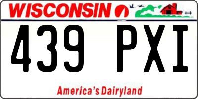 WI license plate 439PXI