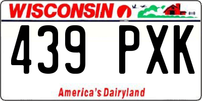 WI license plate 439PXK