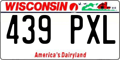 WI license plate 439PXL