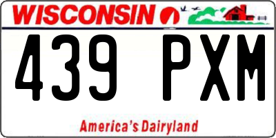 WI license plate 439PXM