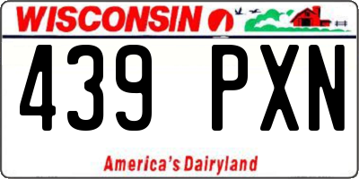 WI license plate 439PXN