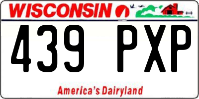 WI license plate 439PXP