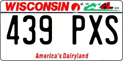 WI license plate 439PXS