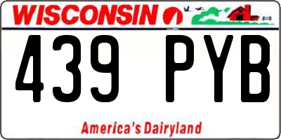WI license plate 439PYB