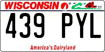 WI license plate 439PYL