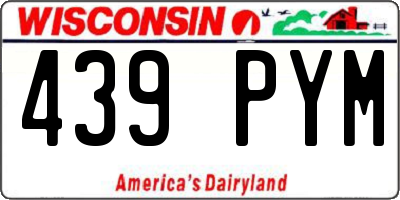 WI license plate 439PYM