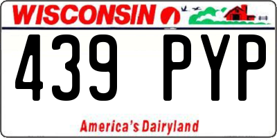 WI license plate 439PYP
