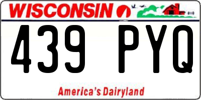 WI license plate 439PYQ