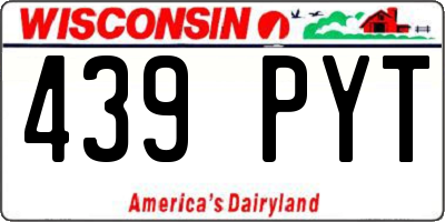 WI license plate 439PYT