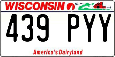 WI license plate 439PYY