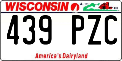 WI license plate 439PZC