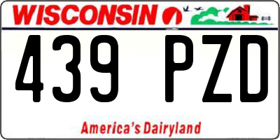 WI license plate 439PZD