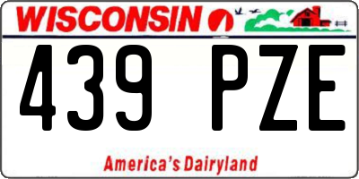 WI license plate 439PZE