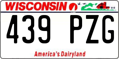 WI license plate 439PZG