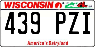 WI license plate 439PZI