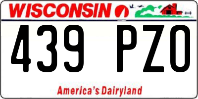 WI license plate 439PZO