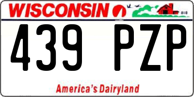 WI license plate 439PZP
