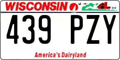 WI license plate 439PZY