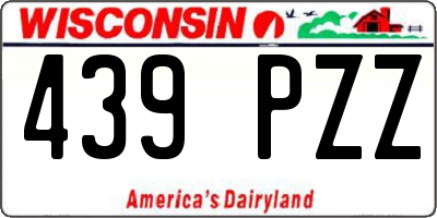 WI license plate 439PZZ