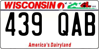 WI license plate 439QAB