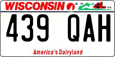 WI license plate 439QAH