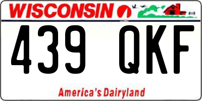 WI license plate 439QKF