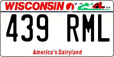 WI license plate 439RML