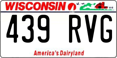 WI license plate 439RVG