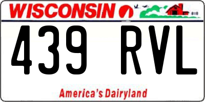WI license plate 439RVL
