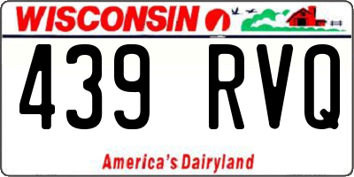 WI license plate 439RVQ
