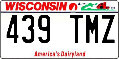 WI license plate 439TMZ
