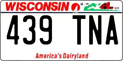 WI license plate 439TNA