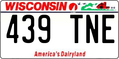 WI license plate 439TNE
