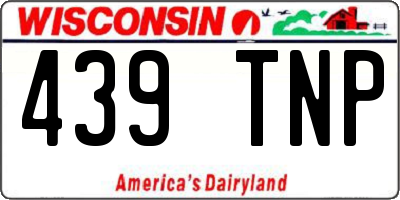 WI license plate 439TNP