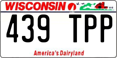 WI license plate 439TPP