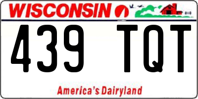 WI license plate 439TQT